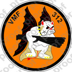 STICKER USMC VMF 312 DAYS KNIGHTS   ooo  USMC LISC NUMBER 20187