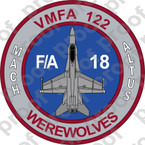 STICKER USMC VMFA 122 Hornet   ooo  USMC LISC NUMBER 20187
