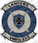 STICKER USMC VMFA 212 LANCERS   ooo  USMC LISC NUMBER 20187