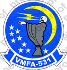 STICKER USMC VMFA 531 GREY GHOSTS   ooo  USMC LISC NUMBER 20187