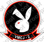 STICKER USMC UNIT VMCJ 2 PLAYBOYS   ooo  USMC LISC NUMBER 20187