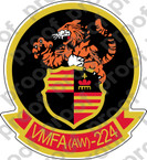 STICKER USMC VMFA AW 224 FIGHTING BENGALS   ooo  USMC LISC NUMBER 20187