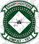 STICKER USMC VMFAT 101 SHARPSHOOTERS   ooo  USMC LISC NUMBER 20187