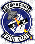 STICKER USMC VMFAT 501 WARLORDS   ooo  USMC LISC NUMBER 20187