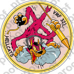 STICKER USMC VMF 321 HELLCATS A  ooo  USMC LISC NUMBER 20187