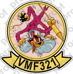 STICKER USMC VMF 321 HELLCATS B  ooo  USMC LISC NUMBER 20187