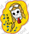STICKER USMC VMF 514 WHISTLING DEATH  ooo  USMC LISC NUMBER 20187
