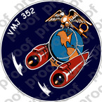 STICKER USMC VMJ 352 RAIDERS   ooo  USMC LISC NUMBER 20187