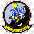 STICKER USMC VMM 263 THUNDER CHICKENS   ooo  USMC LISC NUMBER 20187