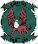 STICKER USMC VMM 266 Griffins   ooo  USMC LISC NUMBER 20187