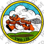 STICKER USMC VMO 155 Ready Teddy   ooo  USMC LISC NUMBER 20187