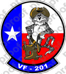 STICKER USN VF 201 HUNTERS B