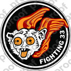 STICKER USN VF 33 FIGHTING