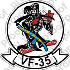 STICKER USN VF 35 GRIM REAPERS