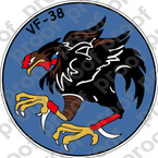 STICKER USN VF 38 FIGHTER SQUADRON