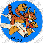 STICKER USN VF 50 DEVIL CATS B