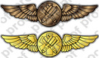 STICKER USCG Coast Guard Rescue Swimmer Wings brz gold