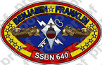 STICKER USN US NAVY SSBN 640 USS BENJAMIN FRANKLIN
