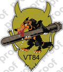 STICKER USN VT 84 AIR TORPEDO SQUADRON