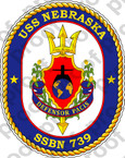 STICKER USN US NAVY SSBN 739 USS NEBRASKA