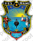 STICKER USN US NAVY SSBN 741 USS MAINE