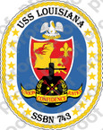 STICKER USN US NAVY SSBN 743 USS LOUISIANA