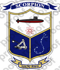 STICKER USN US NAVY SSN 589 USS SCORPION