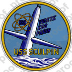 STICKER USN US NAVY SSN 590 USS SCULPIN