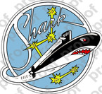 STICKER USN US NAVY SSN 591 USS SHARK