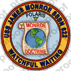 STICKER USN US NAVY SSN 622 USS JAMES MONROE