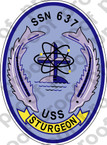 STICKER USN US NAVY SSN 637 USS STURGEON