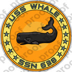 STICKER USN US NAVY SSN 638 USS WHALE