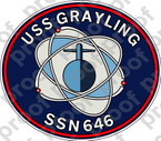 STICKER USN US NAVY SSN 646 USS GRAYLING