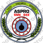 STICKER USN US NAVY SSN 648 USS ASPRO