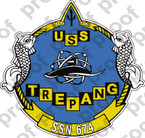 STICKER USN US NAVY SSN 674 USS TREPANG