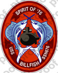 STICKER USN US NAVY SSN 676 USS BILLFISH