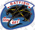 STICKER USN US NAVY SSN 681 USS BATFISH