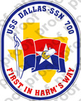 STICKER USN US NAVY SSN 700 USS DALLAS