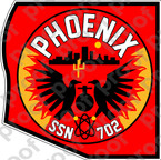 STICKER USN US NAVY SSN 702 USS PHOENIX