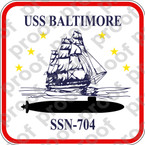 STICKER USN US NAVY SSN 704 USS BALTIMORE