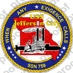 STICKER USN US NAVY SSN 759 USS JEFFERSON CITY