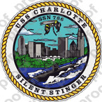 STICKER USN US NAVY SSN 766 USS CHARLOTTE