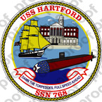 STICKER USN US NAVY SSN 768 USS HARTFORD