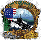 STICKER USN US NAVY SSN 792 USS VERMONT