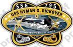STICKER USN US NAVY SSN 795 USS HYMAN RICKOVER