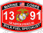 STICKER USMC MOS 1391 BULK FUEL SPECIALIST ooo Lisc No 20187