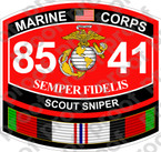 STICKER USMC MOS 8541 Scout Sniper Afghanistan NEW ooo Lisc No 20187