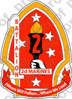 STICKER USMC UNIT   1ST BATTALION 2ND MARINE REGIMENT   ooo   LISC#20187