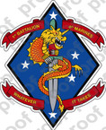 STICKER USMC UNIT   1ST BATTALION 4TH MARINE REGIMENT   ooo   LISC#20187