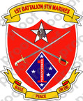 STICKER USMC UNIT   1ST BATTALION 5TH MARINE REGIMENT v2   ooo   LISC#20187